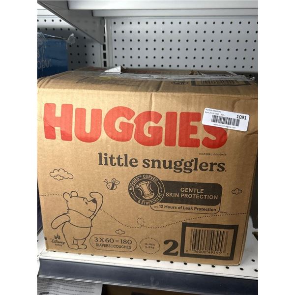 Huggies Little Snugglers Size 2 Diapers 180-Count