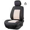 Image 1 : Amazon Basics Deluxe Sideless Leatherette Seat Cover, Black and Beige