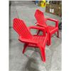 Image 2 : Set of Two KIds / T0ddlers Red Plastic Adirondack Chairs for Outdoor Use