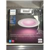 Image 2 : Philips Hue Smart Slim 6 Inch LED Downlight – White and Color Ambiance Color-Changing Light