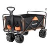 Image 1 : EchoSmile Heavy Duty 350 Lbs Capacity Collapsible Wagon, Outdoor Folding Camping Wagons, Grocery Por
