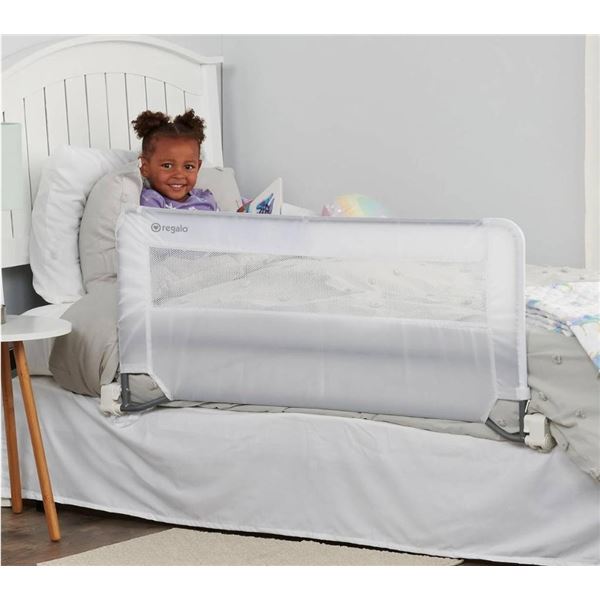 Regalo Swing Down Bed Rail, Model 2020 DS, White, 43 in Long