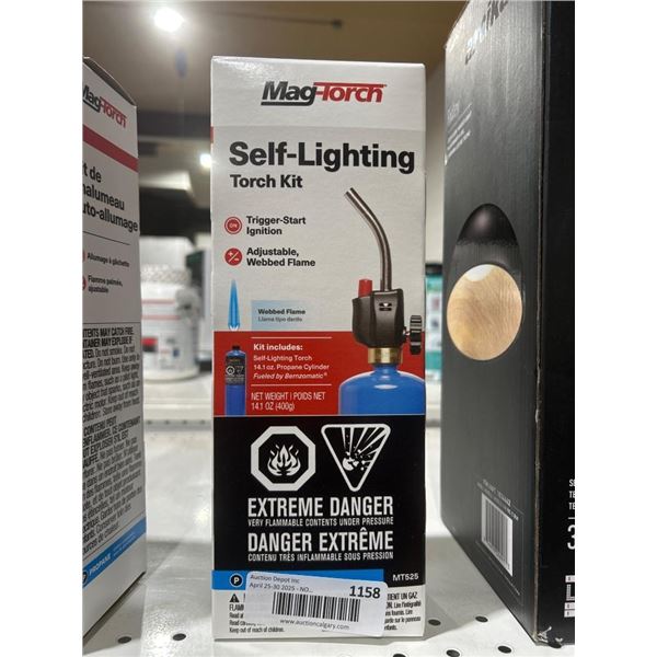 MagTorch Self-Lighting Torch Kit with Adjustable Webbed Flame