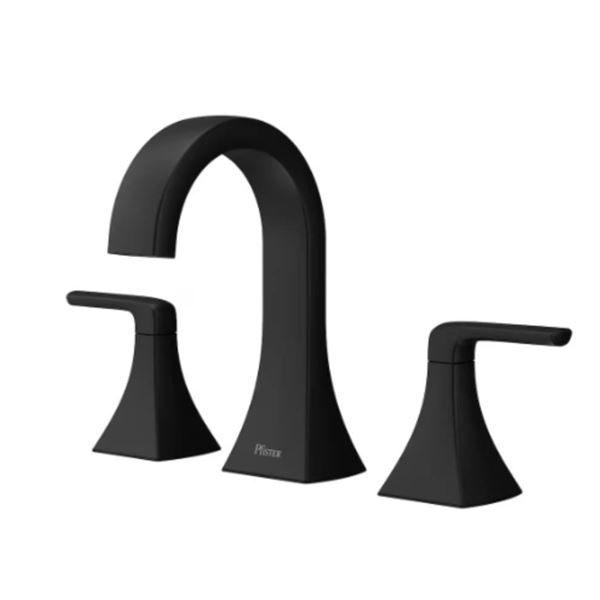 Pfister Bruxie 2-Handle 8-inch Widespread Spot Defense Matte Black Bathroom Sink Faucet/Tap
