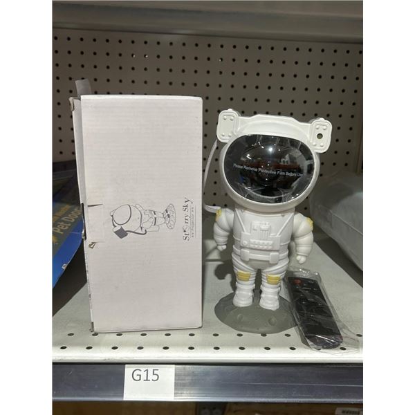 Astronaut Figurine with Reflective Front Visor and Moon Base