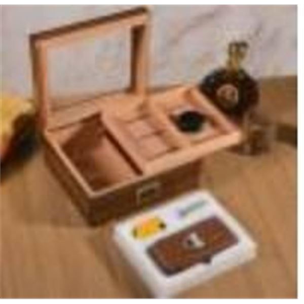 CIGAROL Humidor Cigar Box with Cigar Cutter, Lighter, Cigar Travel Case and other Accessories
