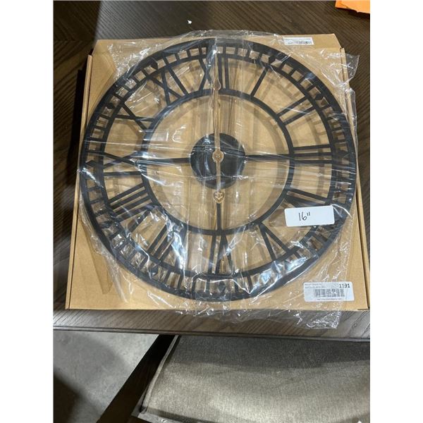 Roman Numeral Wall Clock, 16-Inch Diameter