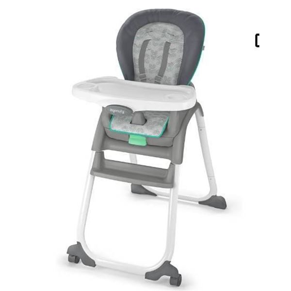Ingenuity Full Course 6-in-1 High Chair – Baby to 5 Years Old, 6 Convertible Modes, 2 Dishw
