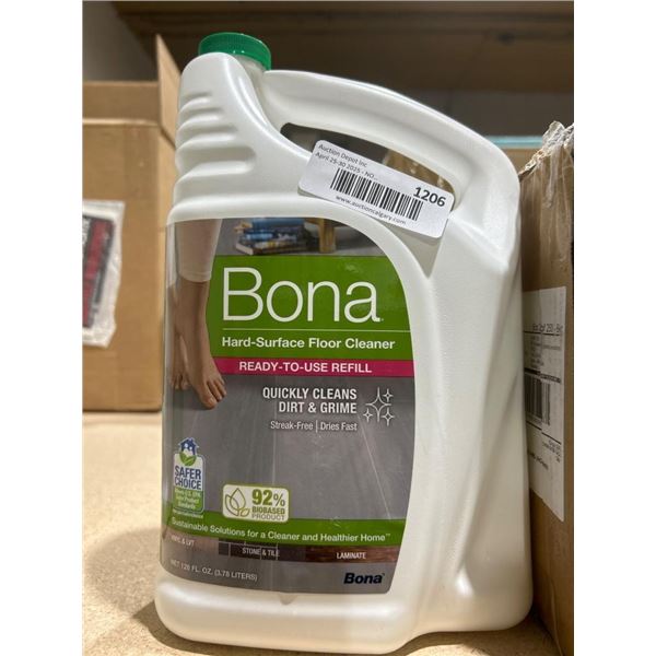 Bona Hard-Surface Floor Cleaner Ready-To-Use Refill,  (3.78 Liters)