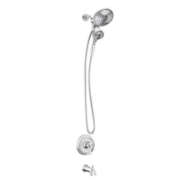 Moen Engage Magnetix Chrome Multi-Function Handshower and Rainfall Shower Head Trim Combo with Showe