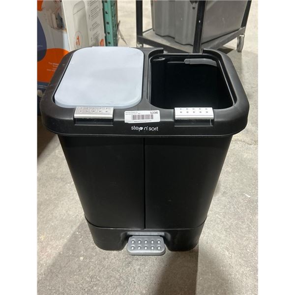 Step N’ Sort 2-Compartment Waste Bin with Pedal Operation
