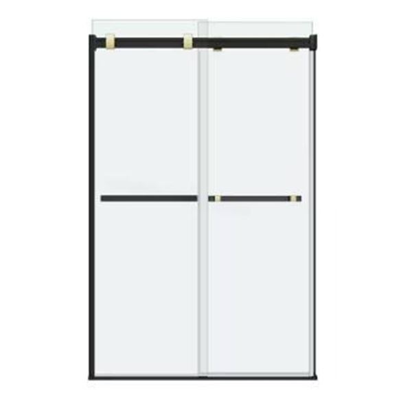 MAAX Frameless Shower Door, Matte Black Finish, Model CRXSW-50x-40-000