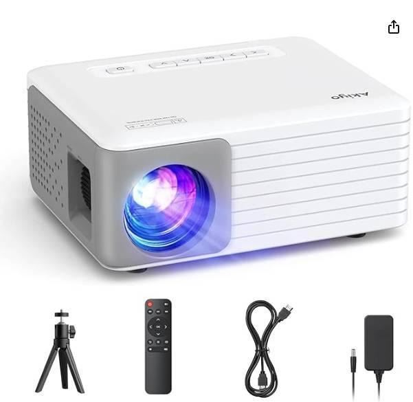Mini Projector with 5-Inch Display and HDMI USB AV Input