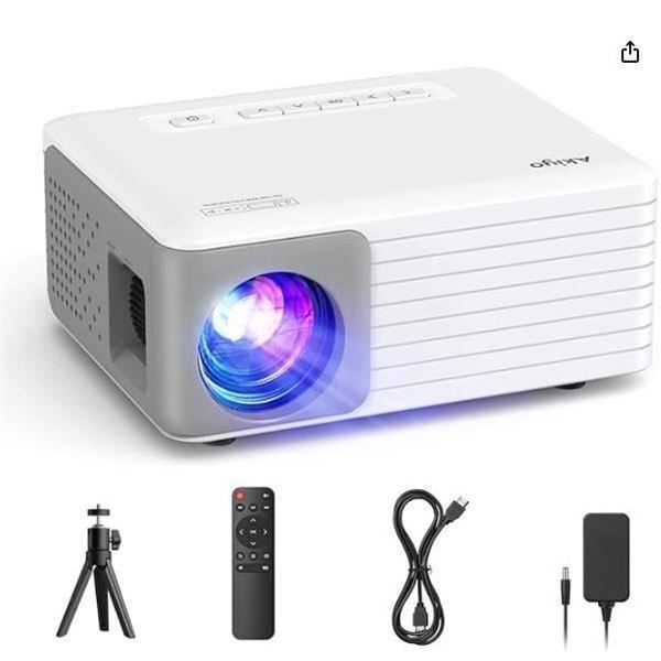 Mini Projector with 5-Inch Display and HDMI USB AV Input