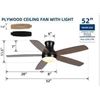 Image 1 : Home Decorators Ashby Park 52-Inch LED Integrated Ceiling Fan With Remote