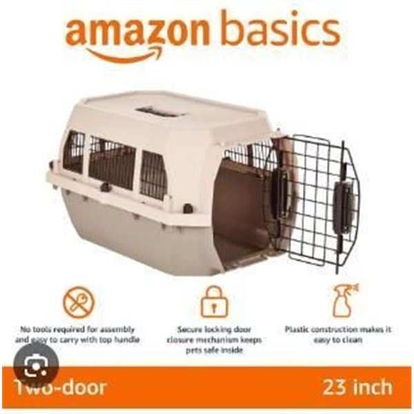 Amazon Basics Plastic Pet Kennel with Metal Wire Door Components