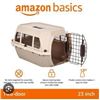 Image 1 : Amazon Basics Plastic Pet Kennel with Metal Wire Door Components