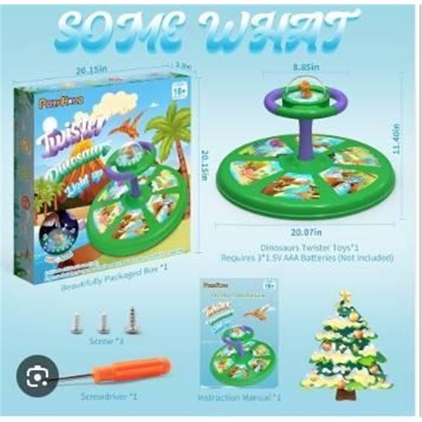 PettyHome Twister Dinosaurs LED Light-Up Toy for Ages 18+ Months