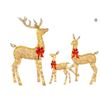 Image 1 : 60-Inch, 54-Inch, and 36-Inch Christmas Deer Family Decorations Set