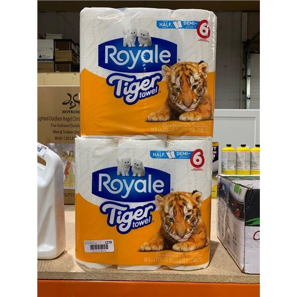 2x 6 rolls  Royale Tiger Towel Paper Towel Rolls, Half Sheet