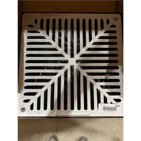 Metal Floor Drain Grate with Plastic Base, Model 1288