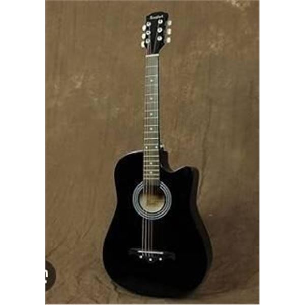 Rosefinch Acoustic Guitar with Six Strings and Black Finish