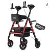 Image 1 : Elenker DCRP Upright Rollator Walker, Model 9211B, Red
