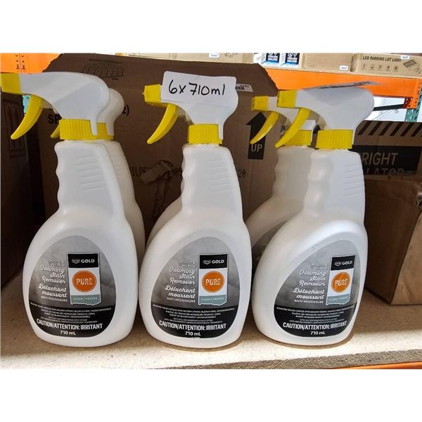 Lot of 6 Co-Op Gold Foaming Stain Remover Mold and Mildew 710mL Bottles