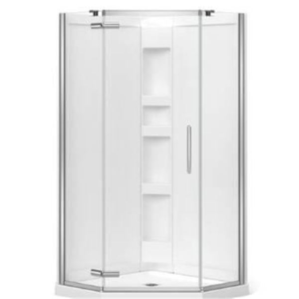 MAAX Neo-Angle Shower Door& Surrounding Walls  38x38x76 or 42x34x76