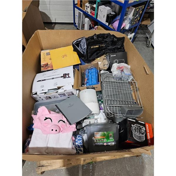 Pallet Box Lot of Mixed Household and Miscellaneous Items