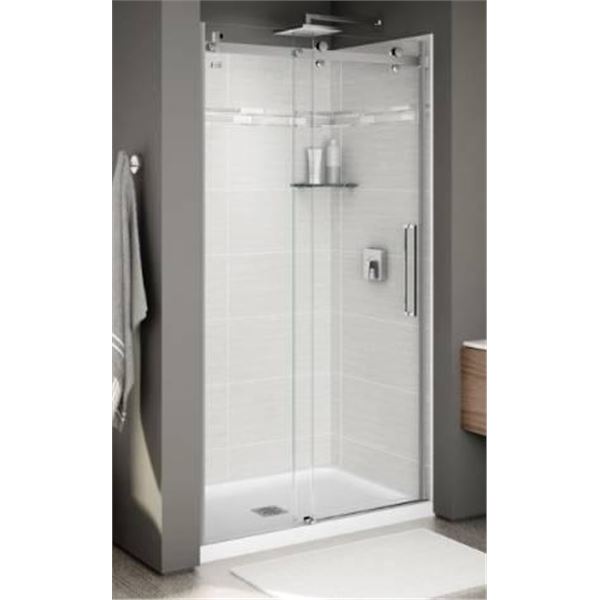 MAAX Utile Shower Door, Side Wall, Back Wall, and Base Set