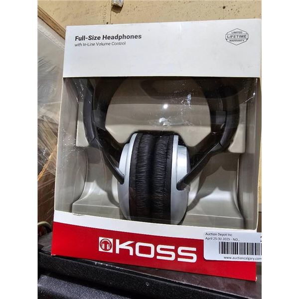 Koss Full-Size Headphones Model UR20 With Lifetime Limited Warranty