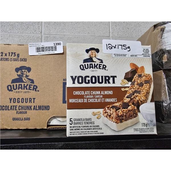 Quaker Yogurt Chocolate Chunk Almond 5 Granola Bars (12 x 175g)