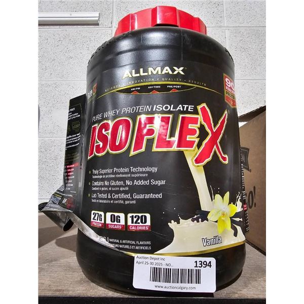 Allmax IsoFlex Whey Protein Isolate Vanilla, 5 lb