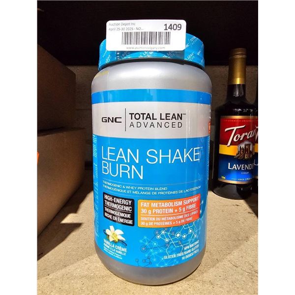 GNC Total Lean Advanced Lean Shake Burn Vanilla Bean 1.7 lbs