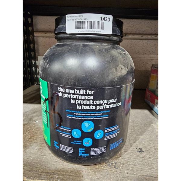 Performance Protein Powder Container with Labeling Visible