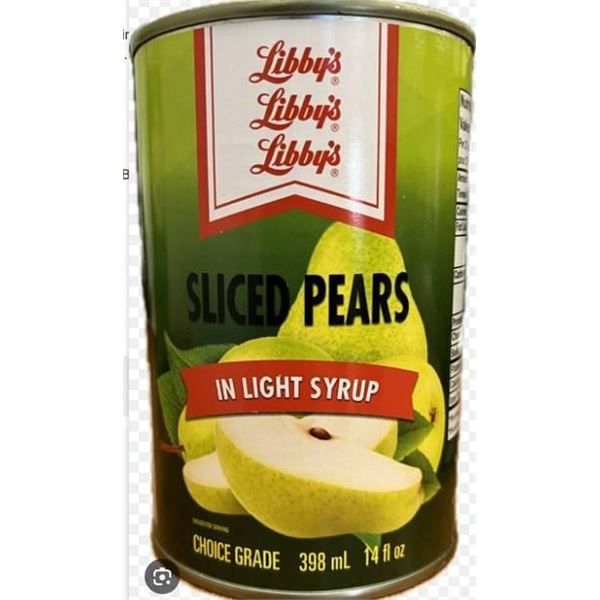 Case of 24 Lloyd’s Groceries Sliced Pears in Light Syrup 398 mL Cans