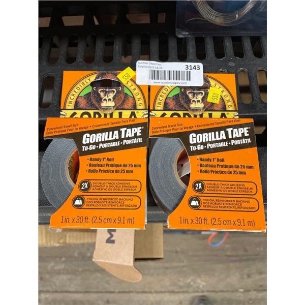 Gorilla Tape To-Go Portable, 1 in x 30 ft (2.5 cm x 9.1 m)