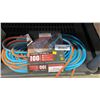 Image 1 : 100-Foot 14-Gauge Outdoor Extension Cord, Orange and Blue