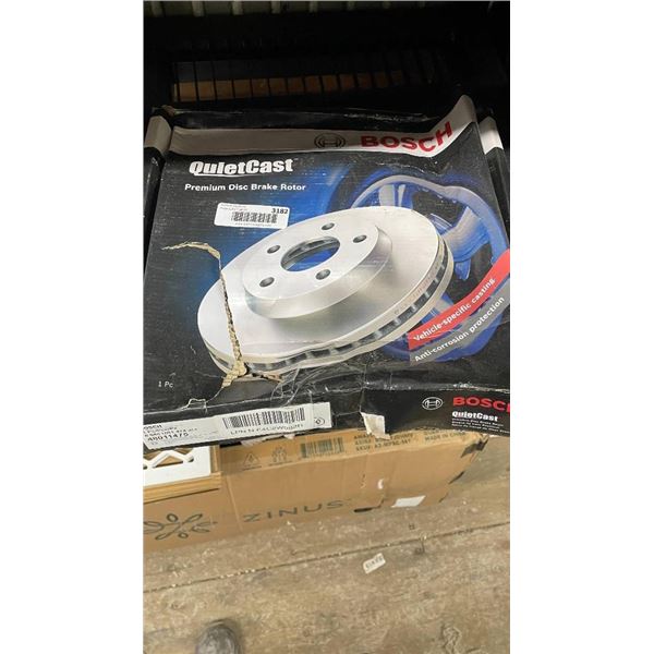 Bosch QuietCast Premium Disc Brake Rotor with Product Label Visible