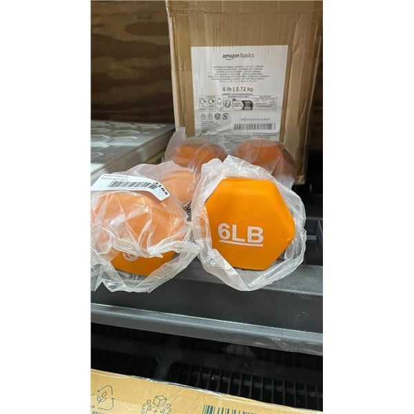 Amazon Basics Set of Two 6 lb Neoprene Dumbbells