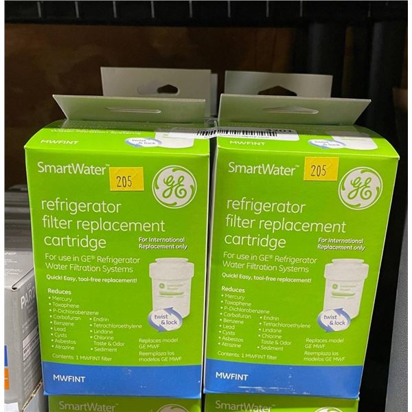Lot of 2 GE SmartWater MWFINT Refrigerator Filter Replacement Cartridges