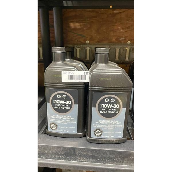 K-Synthetic Blend 10W-30 Motor Oil 6-Bottle Lot, 946 mL Each