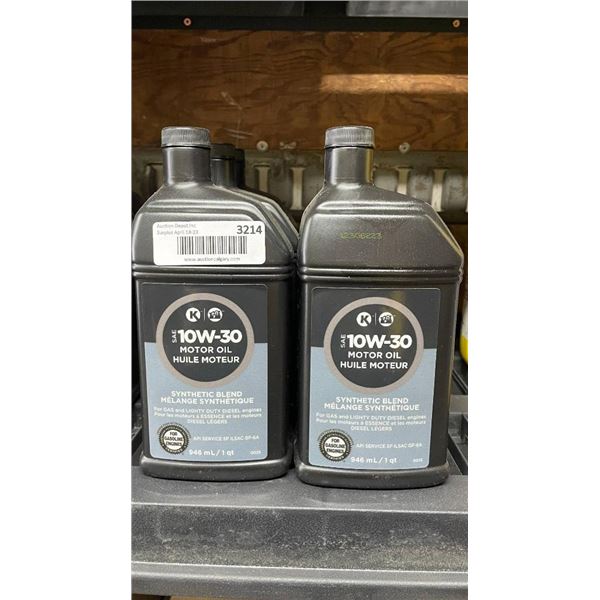 Kroger 10W-30 Synthetic Blend Motor Oil – 6 Bottles, 946 mL Each