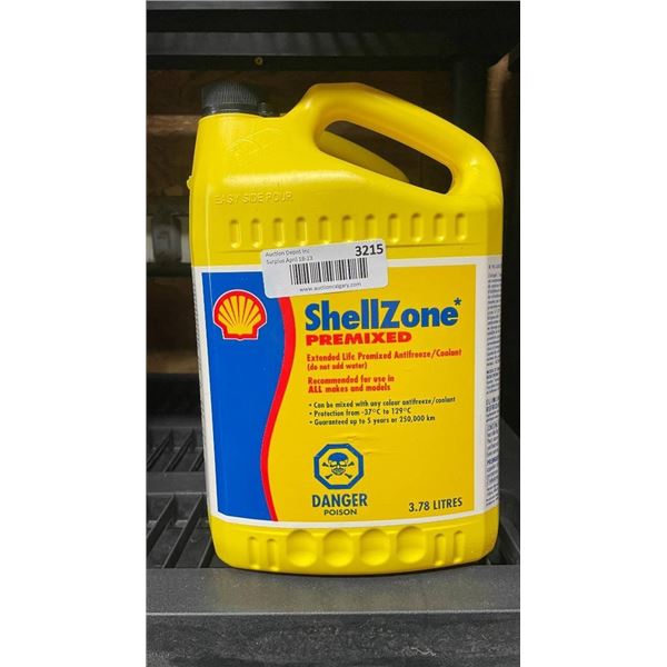 ShellZone Premixed Extended Life Antifreeze / Coolant 3.78 Liters