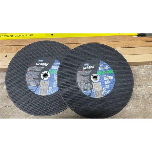 Lot of 2 Norton Gemini Cut-Off Wheels, 14-Inch, Model 66252842017