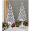 Image 1 : Set of 2 Mercury Glass Cone Trees with LED Lights