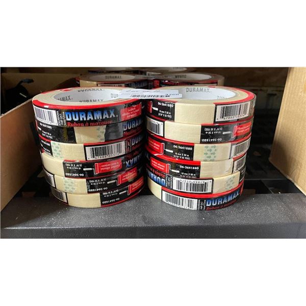 Lot of 12 Rolls of Duramax 18mm x 50m Adhesive Tape (6.7 Inches x 55 Yards)