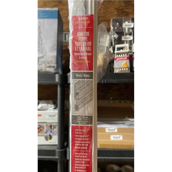 White Metal Door Jamb Weatherstrip for Upper and Side Application