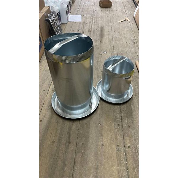 Galvanized Steel Duct Pipe Reducers with Collar – Two Sizes
